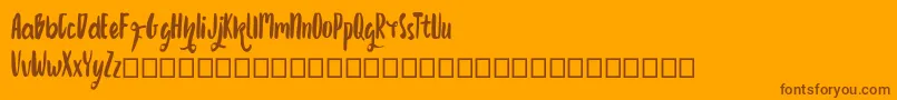 Growonk Font – Brown Fonts on Orange Background