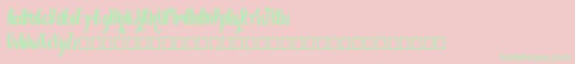 Growonk Font – Green Fonts on Pink Background