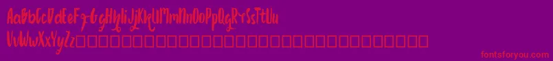 Growonk Font – Red Fonts on Purple Background