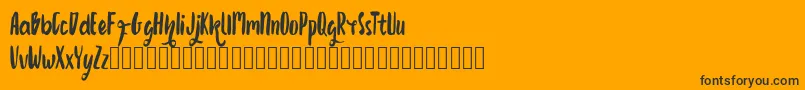 Growonk Font – Black Fonts on Orange Background