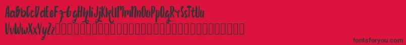 Growonk Font – Black Fonts on Red Background