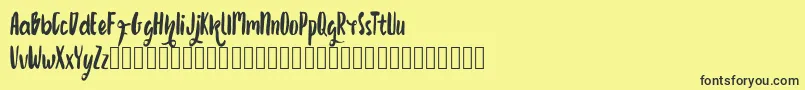 Growonk Font – Black Fonts on Yellow Background