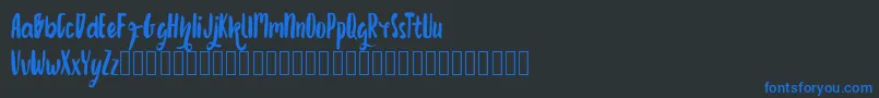 Growonk Font – Blue Fonts on Black Background