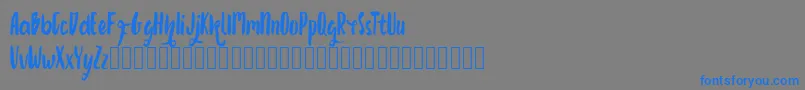 Growonk-Schriftart – Blaue Schriften auf grauem Hintergrund