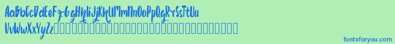 Growonk Font – Blue Fonts on Green Background