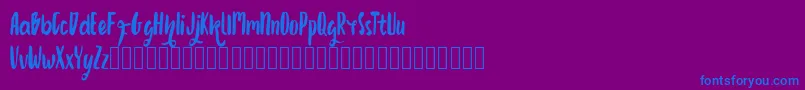 Growonk Font – Blue Fonts on Purple Background