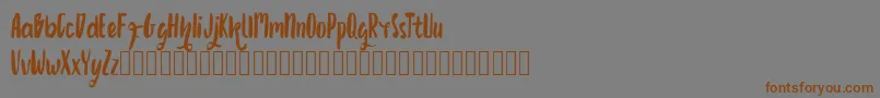 Growonk Font – Brown Fonts on Gray Background