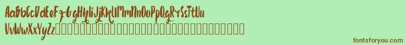 Growonk Font – Brown Fonts on Green Background