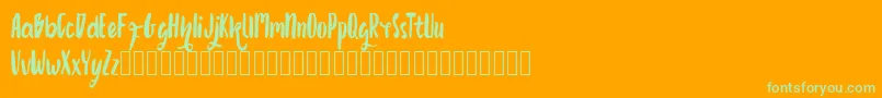 Growonk Font – Green Fonts on Orange Background