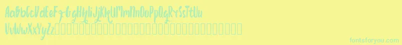 Growonk Font – Green Fonts on Yellow Background