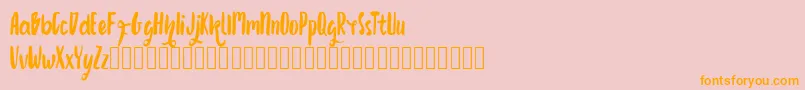 Growonk Font – Orange Fonts on Pink Background