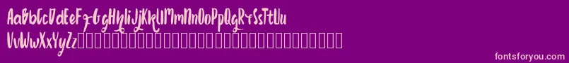 Growonk Font – Pink Fonts on Purple Background