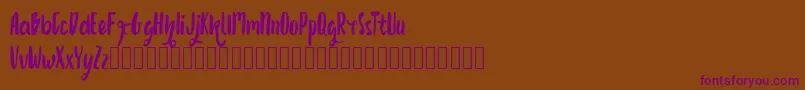 Growonk Font – Purple Fonts on Brown Background