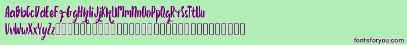 Growonk Font – Purple Fonts on Green Background