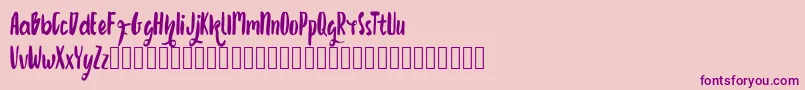 Growonk Font – Purple Fonts on Pink Background