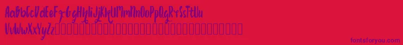 Growonk Font – Purple Fonts on Red Background