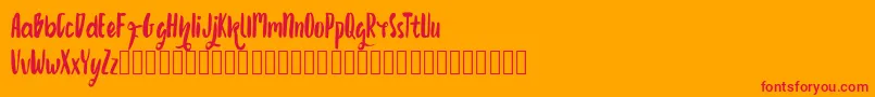 Growonk Font – Red Fonts on Orange Background