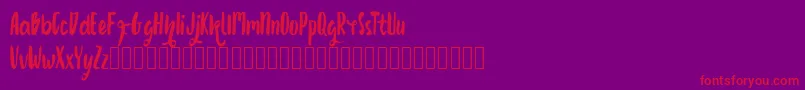 Growonk Font – Red Fonts on Purple Background