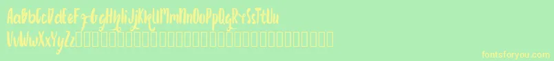 Growonk Font – Yellow Fonts on Green Background