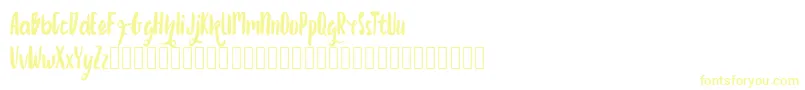 Growonk Font – Yellow Fonts on White Background