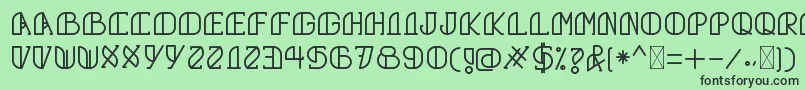 GrumbollRegular Font – Black Fonts on Green Background