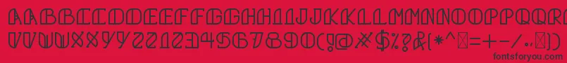 Шрифт GrumbollRegular – чёрные шрифты на красном фоне