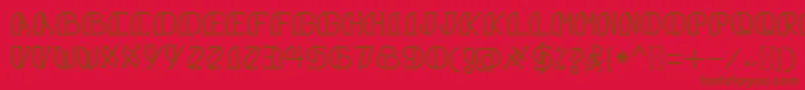 GrumbollRegular Font – Brown Fonts on Red Background