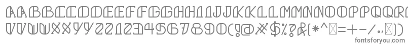 フォントGrumbollRegular – 白い背景に灰色の文字