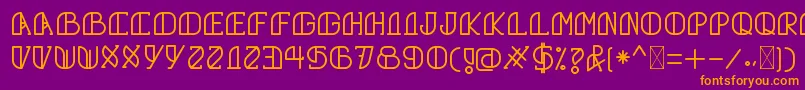 GrumbollRegular Font – Orange Fonts on Purple Background