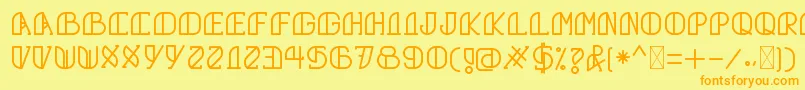 GrumbollRegular Font – Orange Fonts on Yellow Background
