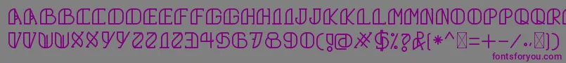GrumbollRegular-fontti – violetit fontit harmaalla taustalla