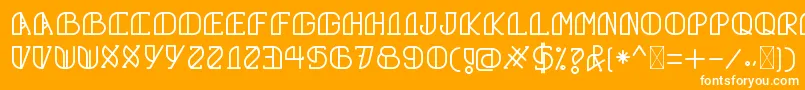 Шрифт GrumbollRegular – белые шрифты на оранжевом фоне