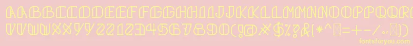 GrumbollRegular Font – Yellow Fonts on Pink Background