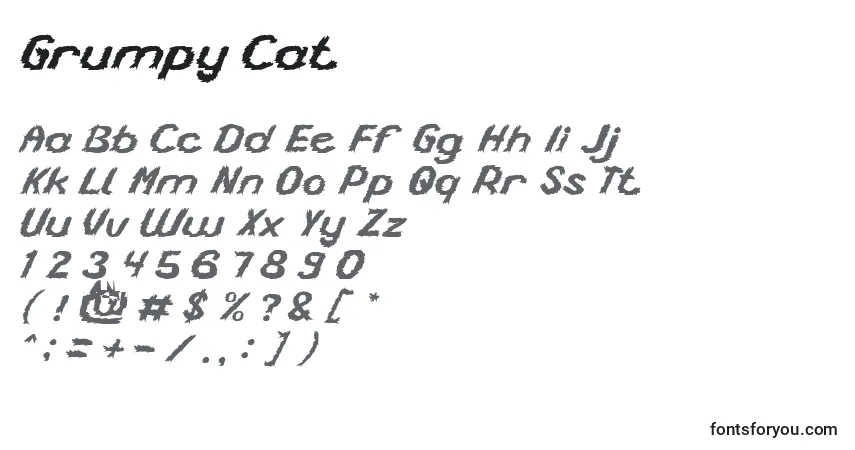 Grumpy Cat-fontti – aakkoset, numerot, erikoismerkit
