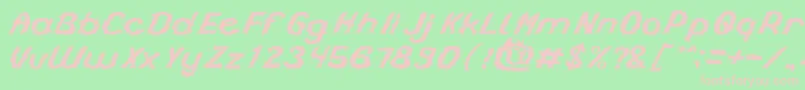 Grumpy Cat Font – Pink Fonts on Green Background