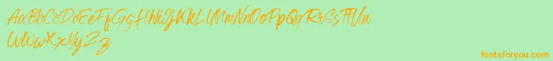 Grumpys DEMO Font – Orange Fonts on Green Background