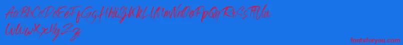 En savoir plus sur la police Grumpys DEMO Police Grumpys DEMO – polices rouges sur fond bleu