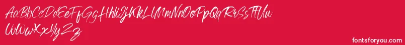 Grumpys DEMO Font – White Fonts on Red Background