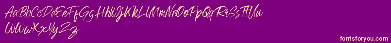 Grumpys DEMO Font – Yellow Fonts on Purple Background