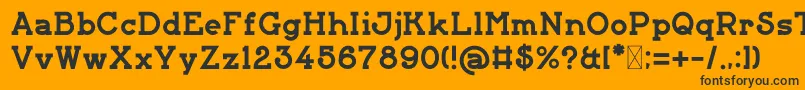 Grundsten Font – Black Fonts on Orange Background