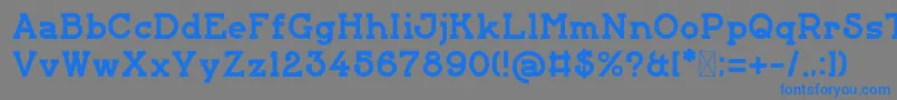 Grundsten Font – Blue Fonts on Gray Background