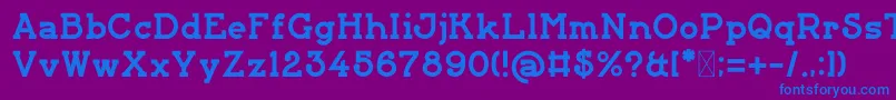 フォントGrundsten – 紫色の背景に青い文字