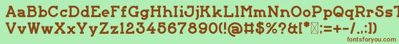 Grundsten Font – Brown Fonts on Green Background