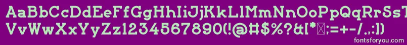 Grundsten Font – Green Fonts on Purple Background