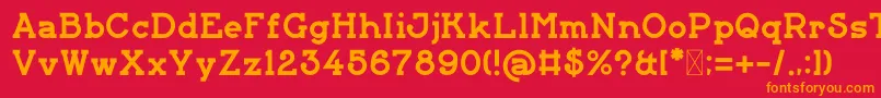 Grundsten Font – Orange Fonts on Red Background