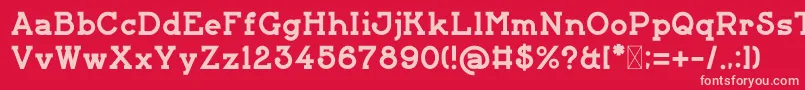 Grundsten Font – Pink Fonts on Red Background