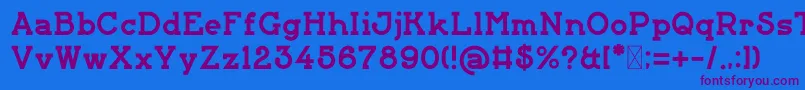 Grundsten Font – Purple Fonts on Blue Background