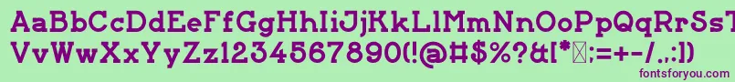 Grundsten Font – Purple Fonts on Green Background