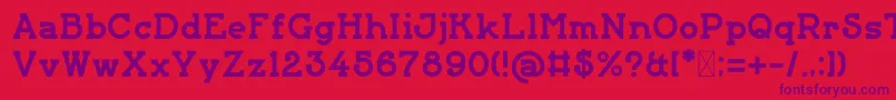 Grundsten Font – Purple Fonts on Red Background