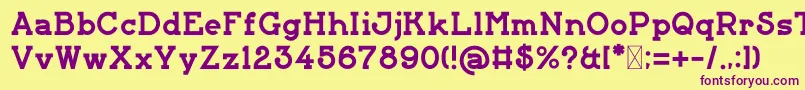 Grundsten Font – Purple Fonts on Yellow Background